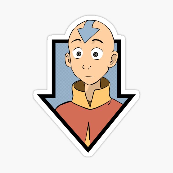 Avatar Face Stickers Redbubble - roblox aang face