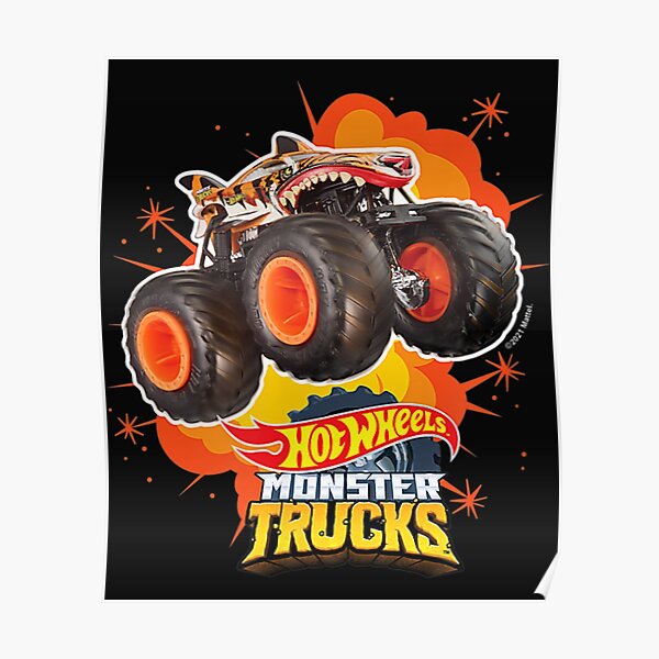 Hot Wheels Monster Trucks Tiger Shark  Poster