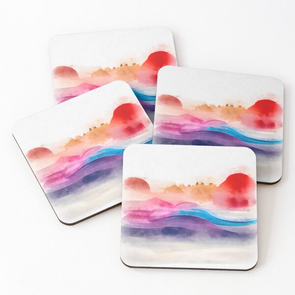Item preview, Abstract Minimalist Art 15 Watercolor Landscape designed and sold by mhfoto.