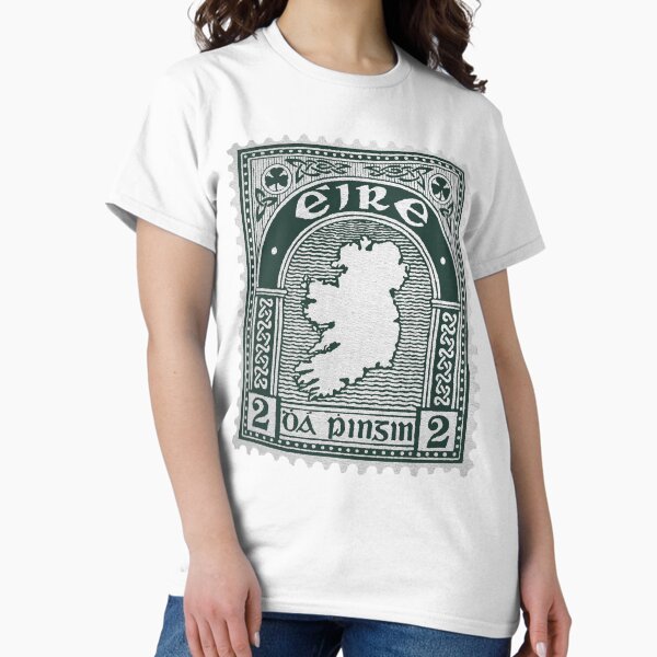 Vista previa del artículo con la obra «Sello postal irlandés vintage Eire Dhá Phingin 2p», diseñado y vendido por gobantsaoir.