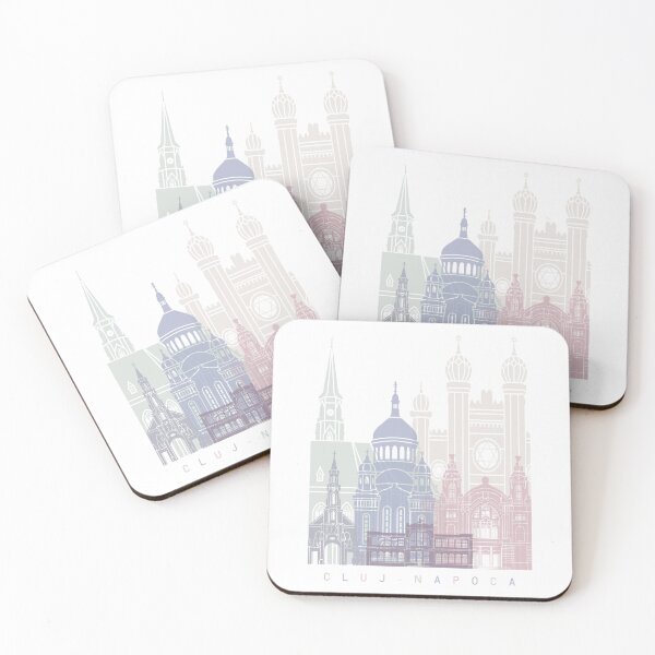 Item preview, CLUJ-NAPOCA SKYLINE POSTER PASTEL designed and sold by paulrommer.