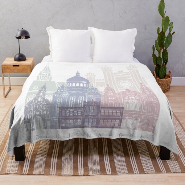 Item preview, CLUJ-NAPOCA SKYLINE POSTER PASTEL designed and sold by paulrommer.