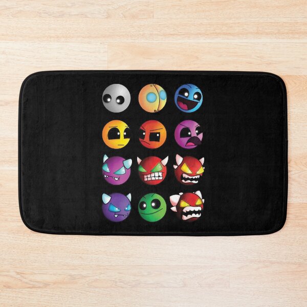 Item preview, geometry dash difficulty demon faces designed and sold by JulyeParker.