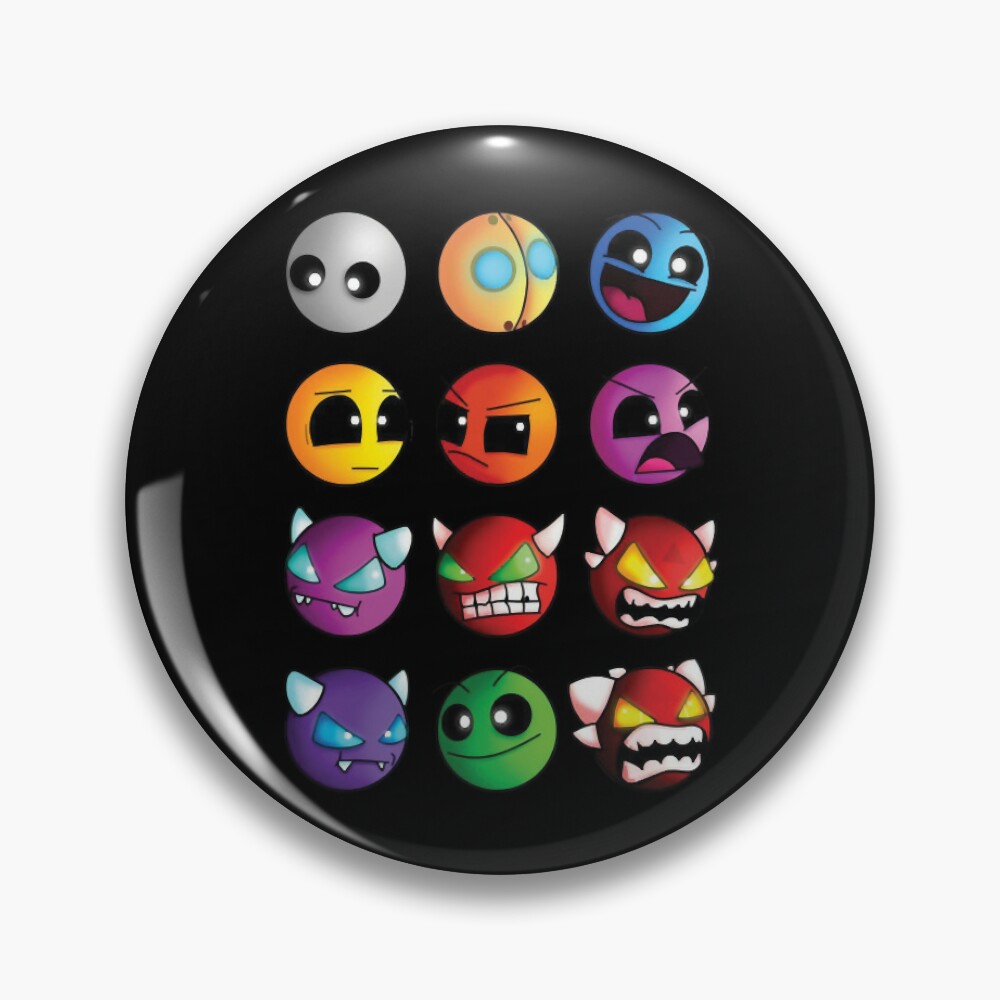 geometry dash difficulty demon faces Greeting Card for Sale by