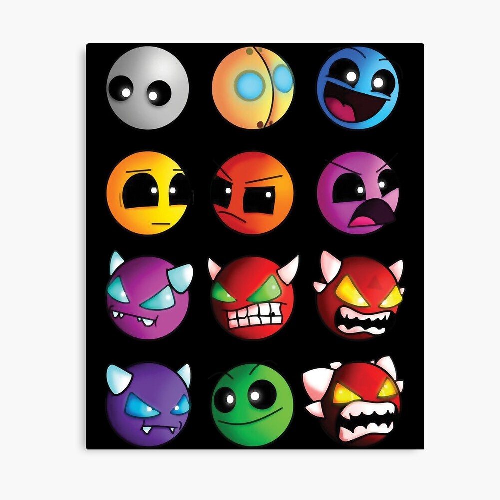 geometry dash difficulty demon faces