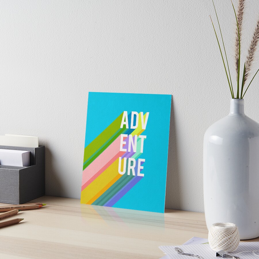 Adventure in Blue Art Board Print