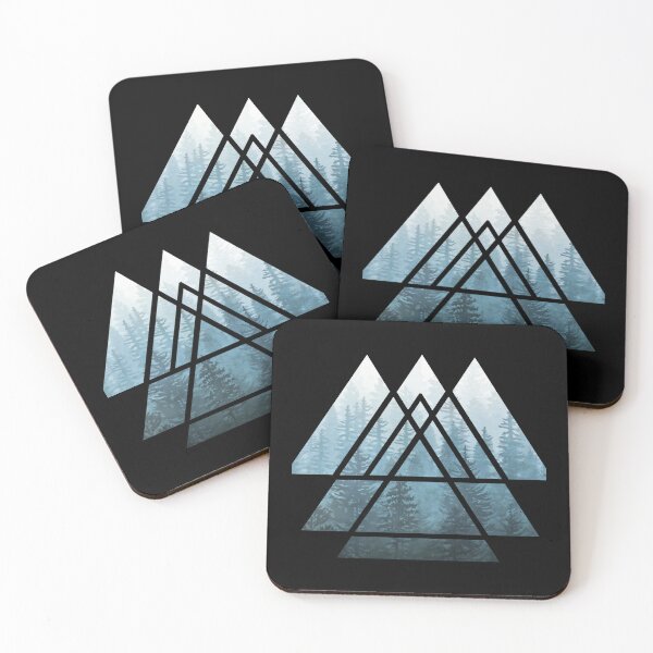 Artikelvorschau, Heilige Geometrie Dreiecke Misty Forest entworfen und verkauft von JulyeParker.