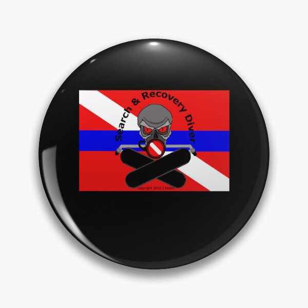 Item preview, Search and Recovery Diver - Blue Line Dive Flag designed and sold by JulyeParker.