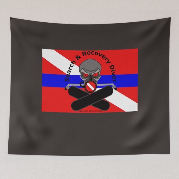 Item preview, Search and Recovery Diver - Blue Line Dive Flag designed and sold by JulyeParker.