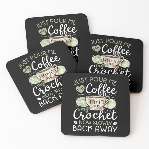 Item preview, Just Pour Me My Coffee Hand Me My Crochet Funny Crocheting designed and sold by LikesConnie.