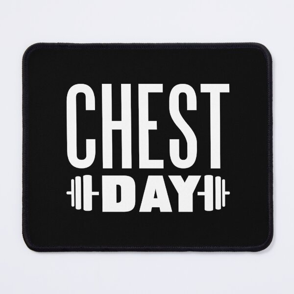 Item preview, Chest day weightlifting quote designed and sold by LEVEL UP.