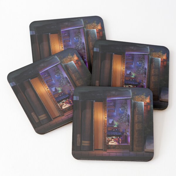 Item preview, Miniature bookshelf insert diorama - wide - reading in bed designed and sold by vixfx.