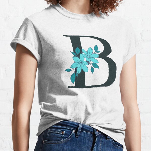 Blue floral B monogram Classic T-Shirt