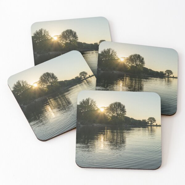 Item preview, Silk and Sunshine - Sunrise Behind Trees on Lake Ontario in Toronto designed and sold by Georgia Mizuleva.