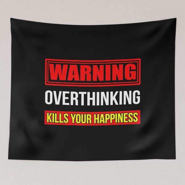 Item preview, Warning overthinking kills your happiness, Good vibes only designed and sold by Lekrock.