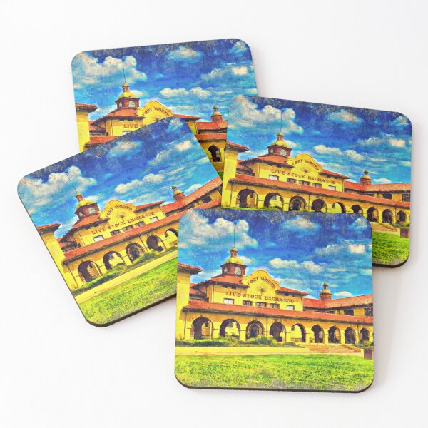Item preview, Fort Worth Live Stock Exchange building - digital painting designed and sold by NickoPrints.