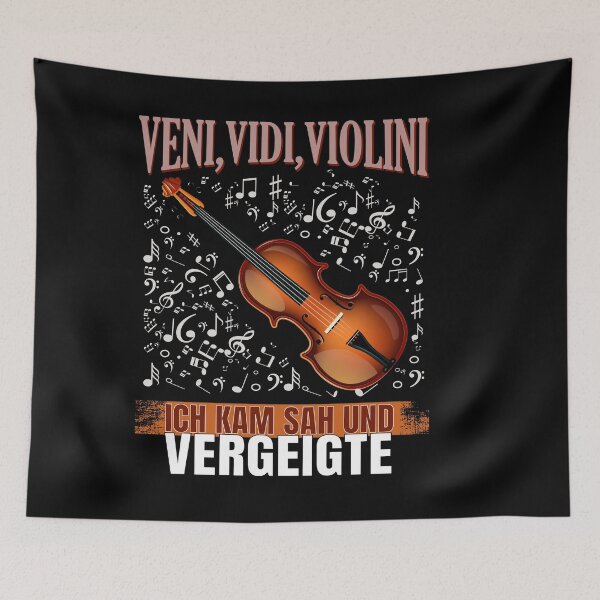 Item preview, A design with a violin and the saying "Veni, Vidi, Violini - I came saw and fiddled" designed and sold by velisani.