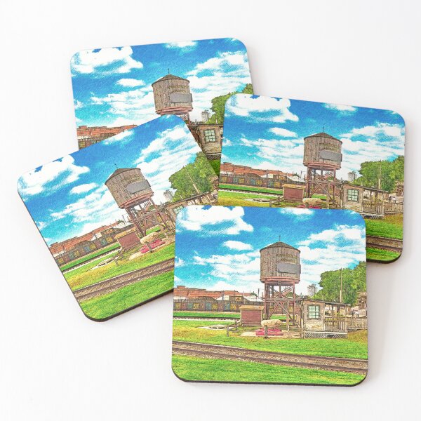Item preview, Stockyards station wooden water tower in Fort Worth, Texas designed and sold by NickoPrints.