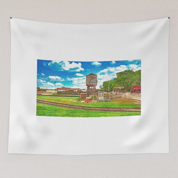 Item preview, Stockyards station wooden water tower in Fort Worth, Texas designed and sold by NickoPrints.