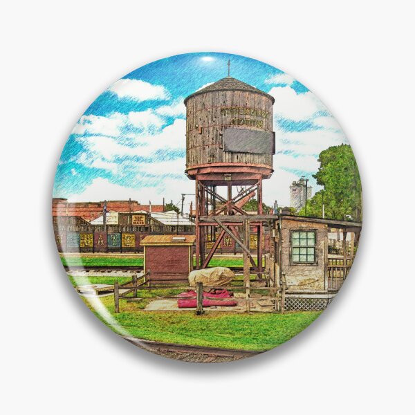 Item preview, Stockyards station wooden water tower in Fort Worth, Texas designed and sold by NickoPrints.