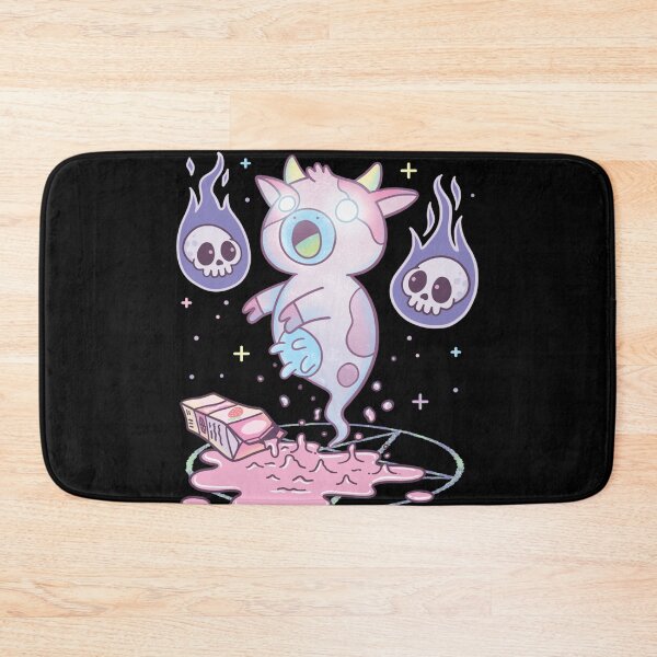 Item preview, Kawaii Pastel Goth Cute Creepy Strawberry Milk Ghost Cow designed and sold by LikesConnie.