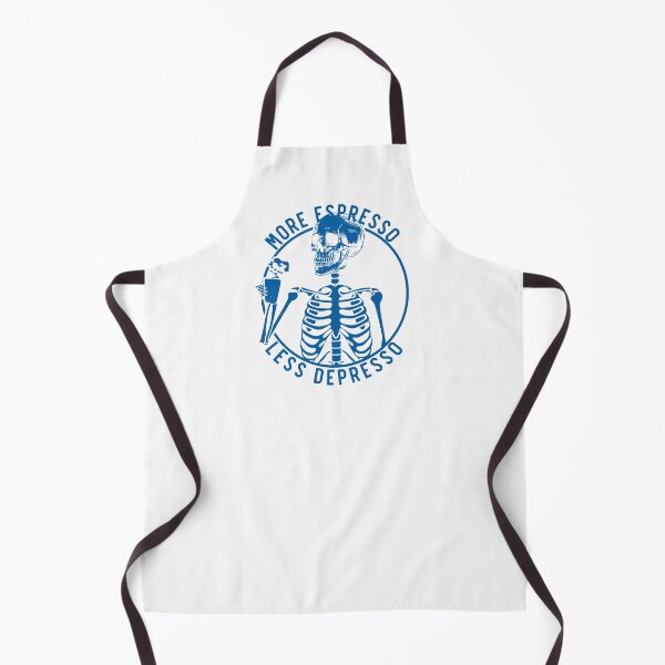 Item preview, More Espresso Less Depresso, Skeleton Coffee, Blue designed and sold by anghelapparel.