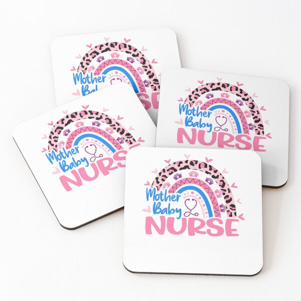 Artikelvorschau, Mutter-Baby-Krankenschwester, Krankenschwester-Tagesleopard-Regenbogen-Weiß entworfen und verkauft von EasyPrintGift.