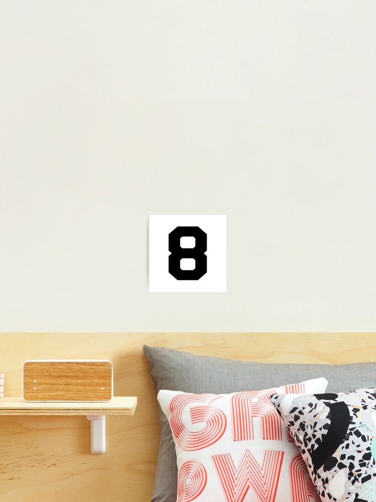 Shiny Black Metal Number Eight 8 Stock Illustration