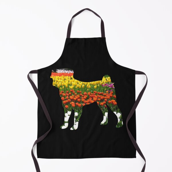 Item preview, Colorful Floral Pug Silhouette designed and sold by Pugstuff.