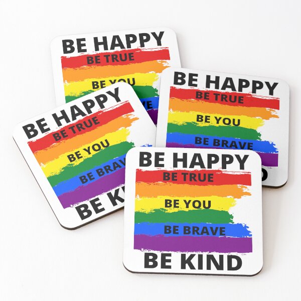 Item preview, Be Happy Be True Be You Be Brave Be Kind Design designed and sold by VandJStore.