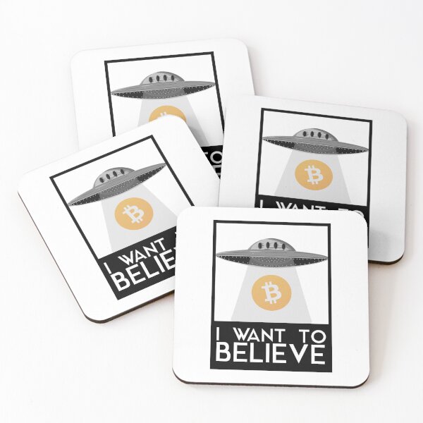 Item preview, I WANT TO BELIEVE (BITCOIN EDITION) designed and sold by Crypto Pirates.