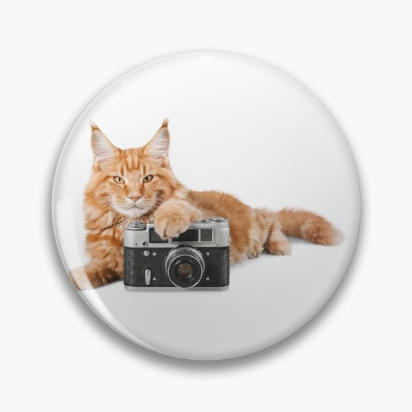 Item preview, ginger cat with camera designed and sold by JAG2B.