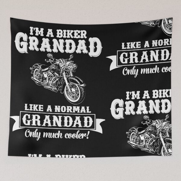 Item preview, Biker-Grandad-,-Like-normal-Grandad-,-Only-Cooler-Art- designed and sold by Delarosa Valerio.