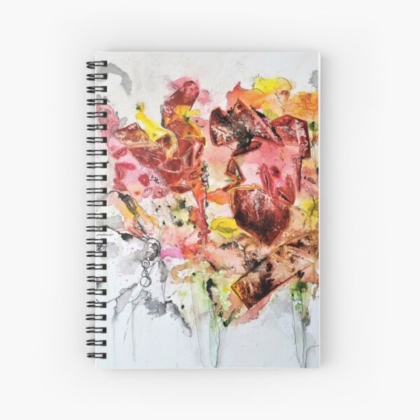 Brainwave, Whirling mind with portrait of girl Spiral Notebook