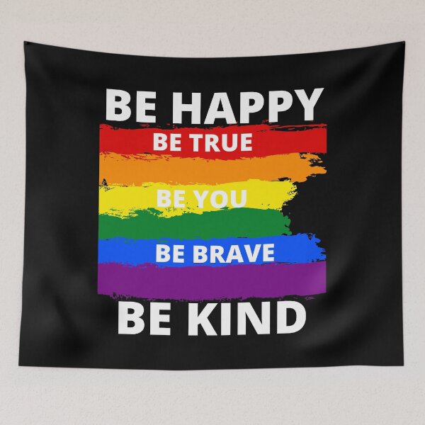 Item preview, Be Happy Be True Be You Be Brave Be Kind Design designed and sold by VandJStore.