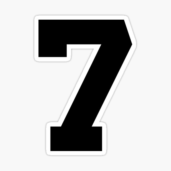 Number 1, Black one, Sports number 1 Sticker for Sale by TheCultStuff