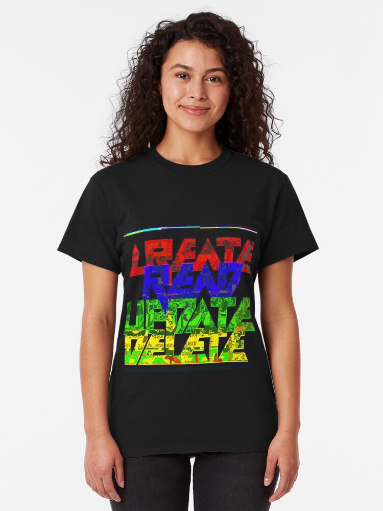 Alternate view of createReadUpdateDelete Classic T-Shirt