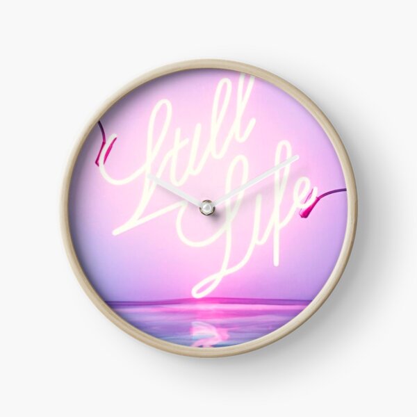 "Still Life Neon Aesthetic" Clock for Sale by arealprincess Redbubble