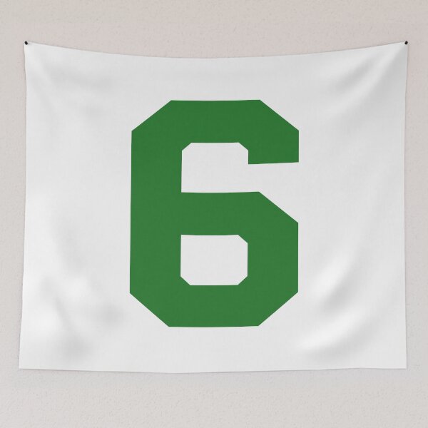 Item preview, Number 6, Green six, Sports number 6 designed and sold by TheCultStuff.