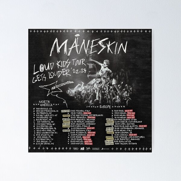 Item preview, Loud kids tour gets louder måneskin designed and sold by shawnsfrankie.