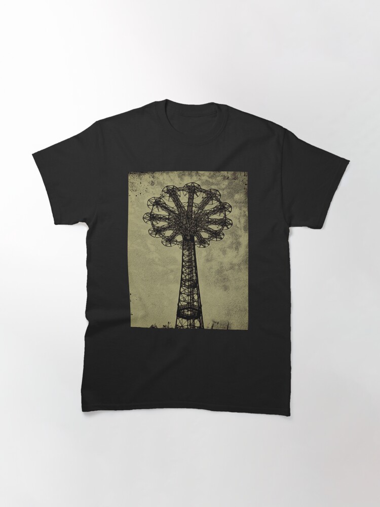 Alternate view of Coney Island Lovers - Bare Bones Parachute Art Photo - Brooklyn Gift Classic T-Shirt