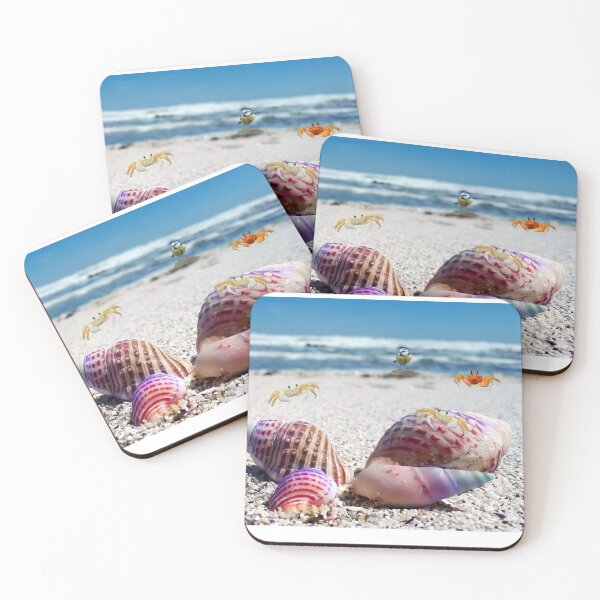 Item preview, Sea shells and crabs on the beach  designed and sold by Nature's Palette.