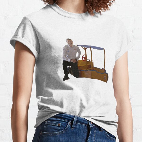 Guenther Steiner Boat Ship Drive To Survive Aldi Brochure Classic T-Shirt