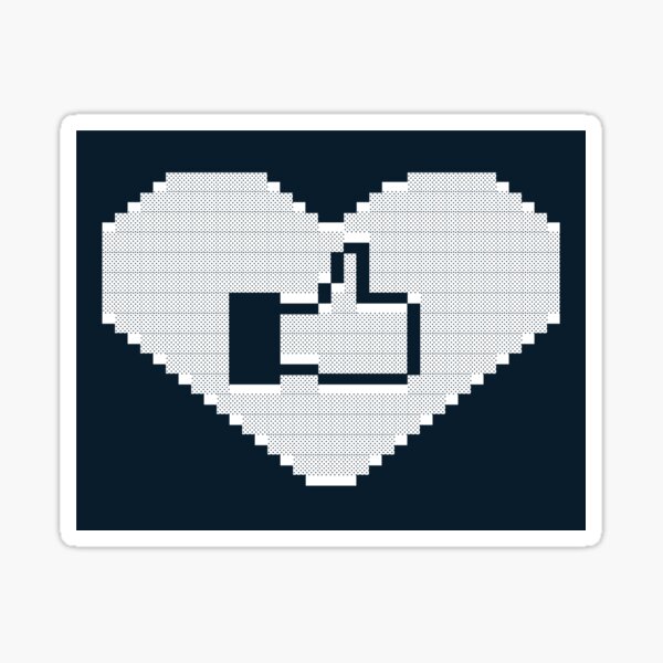 "Like in the heart Ascii Arts" Sticker by xinc Redbubble