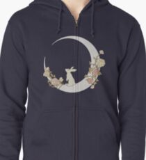 Moon Rabbit Zipped Hoodie