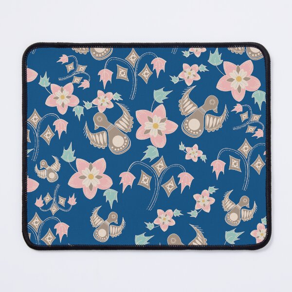 Item preview, Delicate Batik flower pattern (with birds) designed and sold by leafsquare.