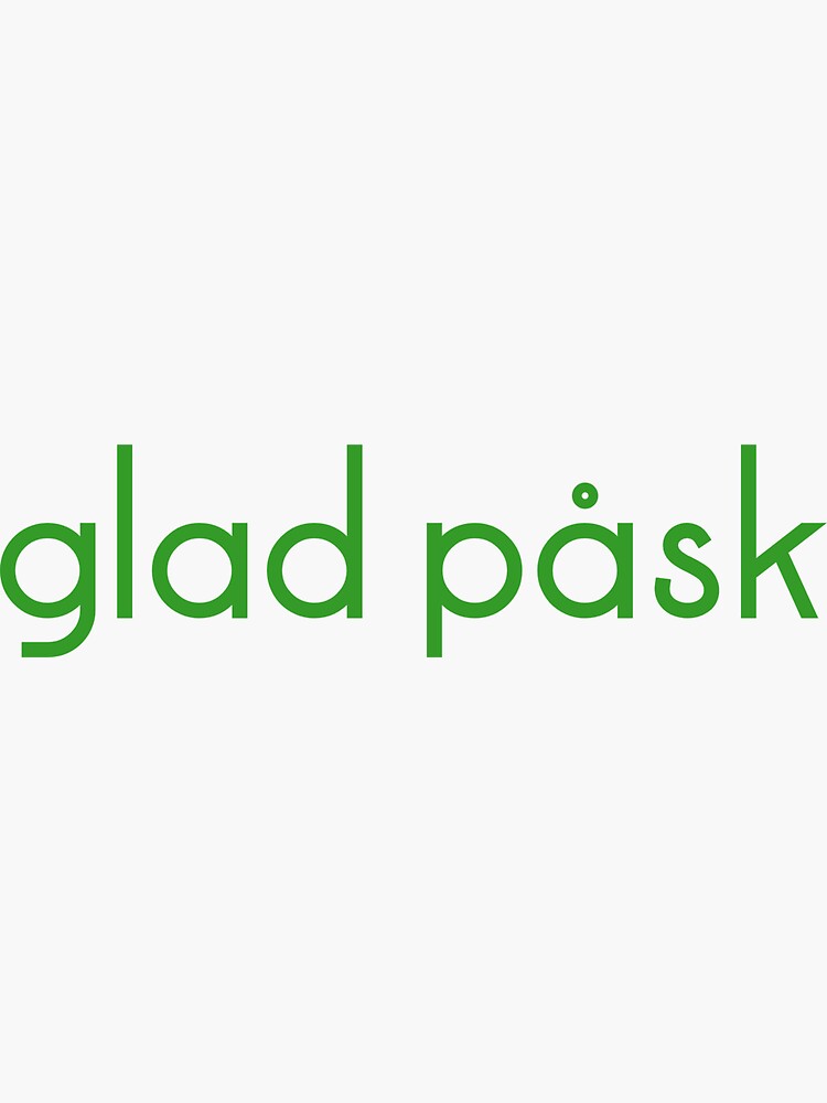 "glad påsk Happy Easter in Swedish language" Sticker by ScandiStuff