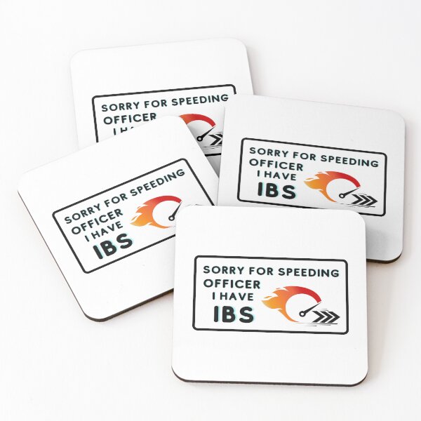 Item preview, Sorry for Speeding Officer I Have Ibs Funny Bumper designed and sold by King of Colored Stickers.
