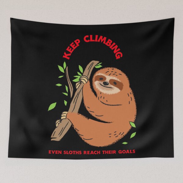 Item preview, Keep Climbing, Even Sloths Reach Their Goals Essential designed and sold by NarcissaWarn.