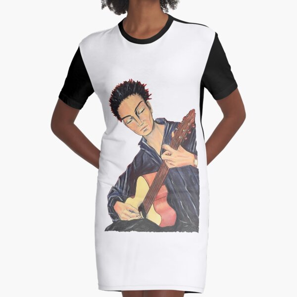 Guitar Man Graphic T-Shirt Dress